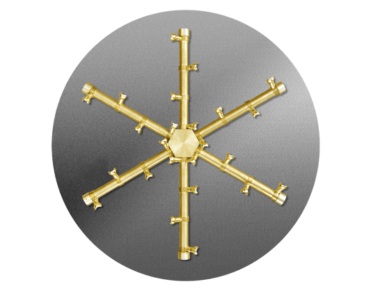 Firegear - 26" Pro Series Round Flat Pan Propane Fire Pit Burner Kit - FPB-26DPSBR21TPSI-P