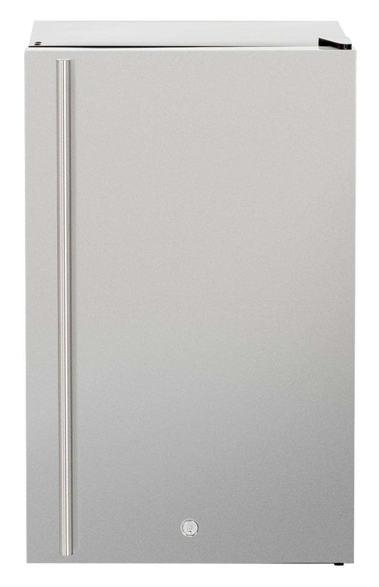 TrueFlame - 22" 4.1c Deluxe Outdoor Approved Fridge w/ Upgraded SS Door & Handle - AMD-RFR-22D