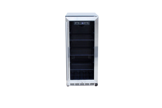 TruFlame - 15" Outdoor Rated Fridge w/Glass Door | AMD-RFR-15G