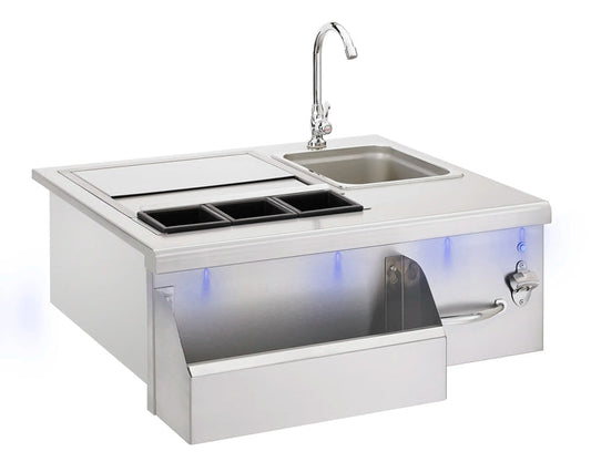 TruFlame - 30" Beverage & Prep Station with LED Lights | TF-BC-30L