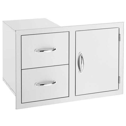 TruFlame - 36" 2-Drawer & Access Door Combo | TF-DC2-36