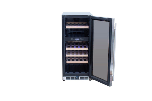 TruFlame - 15" Outdoor Rated Dual Zone Wine Cooler | AMD-RFR-15WD