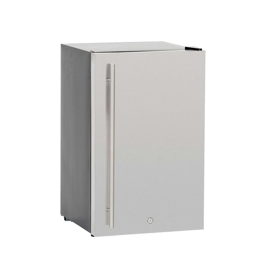 TrueFlame - 22" 4.1c Deluxe Outdoor Approved Fridge w/ Upgraded SS Door & Handle - AMD-RFR-22D