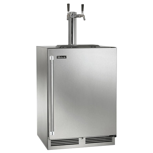Perlick - 24" C-Series Outdoor Beer Dispenser - Dual Tap with stainless steel solid door, - HC24TO-4-2