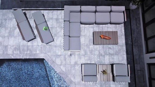 OUTSY - Sunrise Collection, 10-piece Outdoor Set, Extra Deep Seating - 0ASUN-10SET