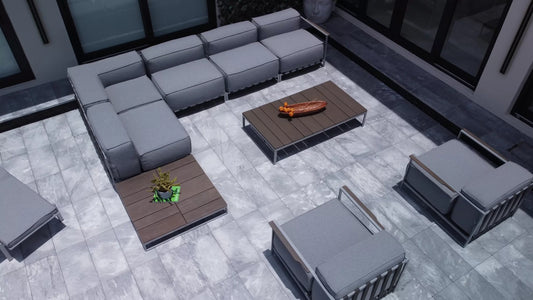 OUTSY - Sunrise Collection, 9-piece Outdoor Set, Extra Deep Seating - 0ASUN-9SET