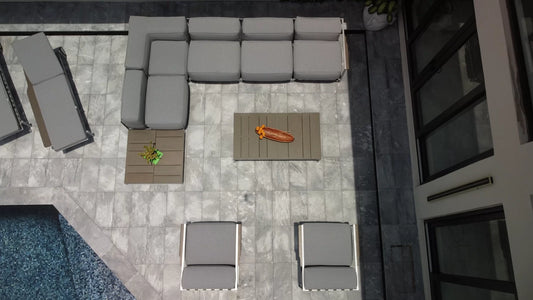 OUTSY - Sunrise Collection, 9-piece Outdoor Set, Extra Deep Seating - 0ASUN-9SET