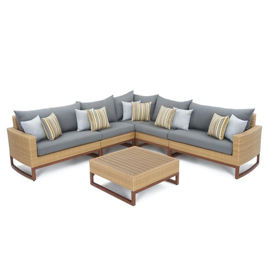 RST Brands - Mili™ 6 Piece Sunbrella® Outdoor Sectional & Table | OP-PESS6-MIL