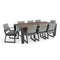 RST Brands - Milo™ Gray 9 Piece Sunbrella® Outdoor Dining Set | OP-PETS9-MILO-G