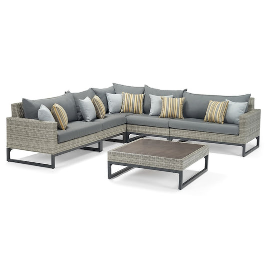 RST Brands - Milo™ Gray 6 Piece Sectional | OP-PESS6-MILO-G