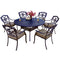 Darlee - Ten Star 7-Piece Patio Dining Set with Cushions and 60'' Round Dining Table - DL503-7PC-30D