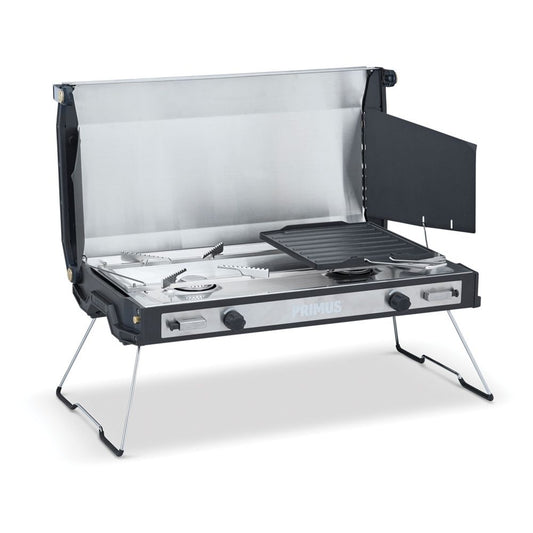 Tupike - 2 Burner Propane or Butane Camp Stove- 18.7"x11.6"x3.2" 10,200 BTU 2 burner stove