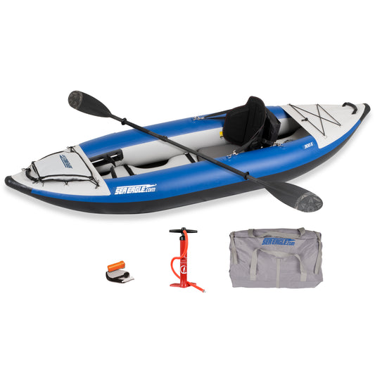 Sea Eagle - 300X Pro Carbon 1 Person 9'10" White/Blue Inflatable Explorer Kayak ( 300XK_PC )