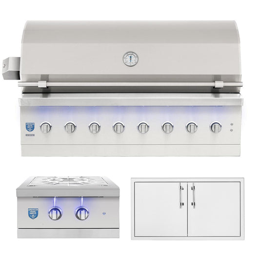 American Made Grills - Encore 54-Inch Hybrid Grill 3-Piece Propane Gas\Natural Gas Outdoor Kitchen Package | ENC54-XX-3PC-PROMO