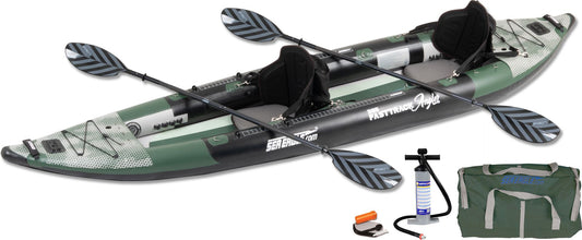 Sea Eagle - 385FTA Pro 3 Person 12'6" Green FastTrack Angler Inflatable Angler Fishing Boat Package ( 385FTAK_P )