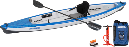 Sea Eagle - 393RL Pro Carbon One Person 12'10" White/Blue RazorLite Inflatable Kayak ( 393RLK_PC )