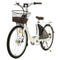 Ecotric 26inch White Lark Electric City Bike For Women with Basket and Rear Rack - NS-LAK26LCD-W