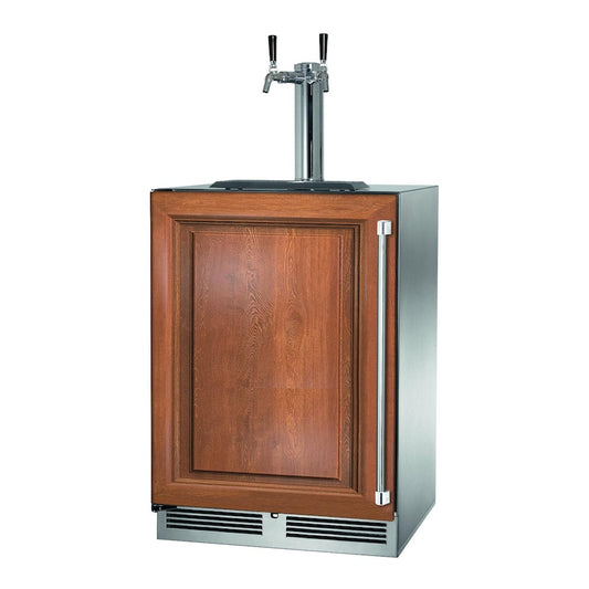 Perlick - 24" Signature Series Outdoor Beer Dispenser - Dual Tap with fully integrated panel-ready solid door, - HP24TO-4-2
