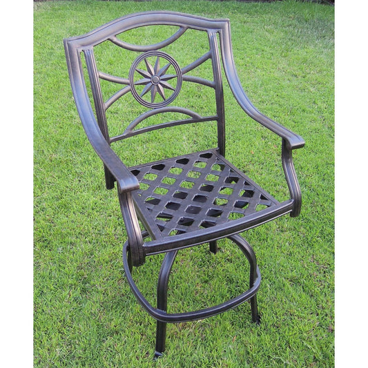 Darlee - Ten Star Patio Swivel Bar Stool with Cushion (Set of 4) - DL503-7-4