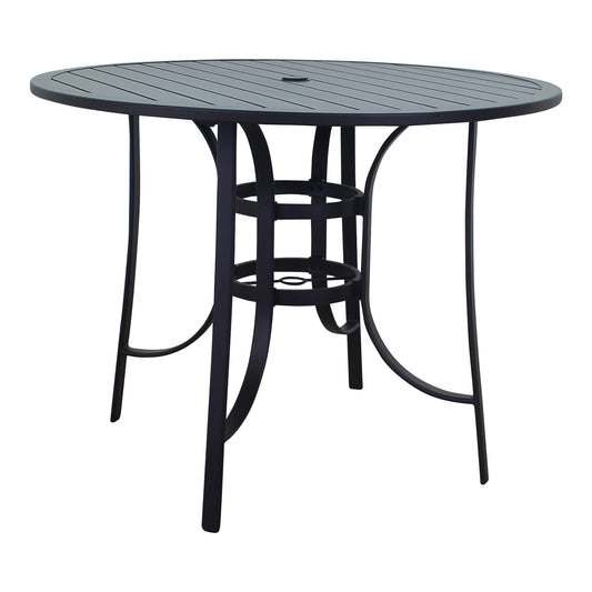 Courtyard Casual - Santa Fe Java Aluminum 48" Round Balcony Height Table