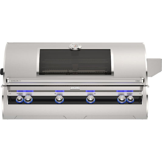 Fire Magic - Echelon Diamond E1060i 48-Inch Built-In Natural Gas / Propane Gas Grill w/ Rotisserie, Left Side Infrared Burner, Magic Window & Analog Thermometer - E1060i-9LA-W