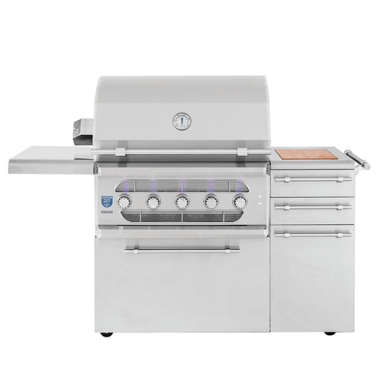 American Made Grills - Muscle 36-Inch Freestanding Hybrid Grill - Natural Gas\Propane | MUSFS36