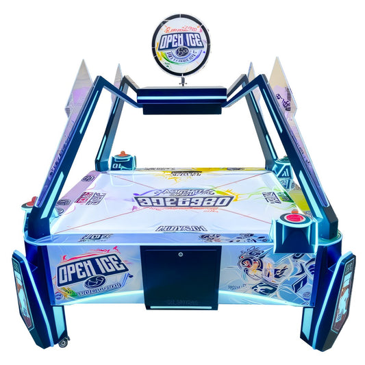 Barron Games - Open Ice Quad - The Ultimate 4 Player Air Hockey Experience!