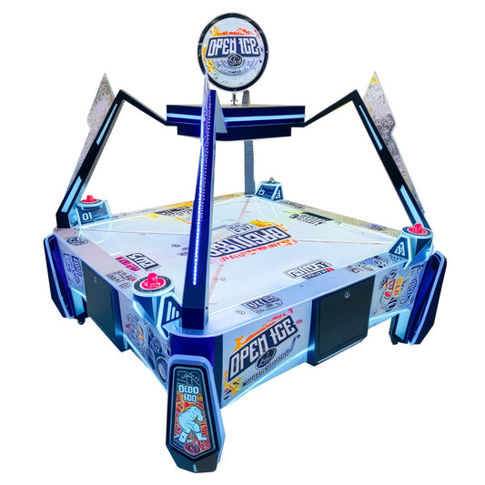 Barron Games - Open Ice Quad - The Ultimate 4 Player Air Hockey Experience!