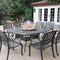 Darlee - Nassau 10-Piece Patio Dining Set with Cushions and 64'' Square Dining Table and Lazy Susan - DL13-10PC-30W3930