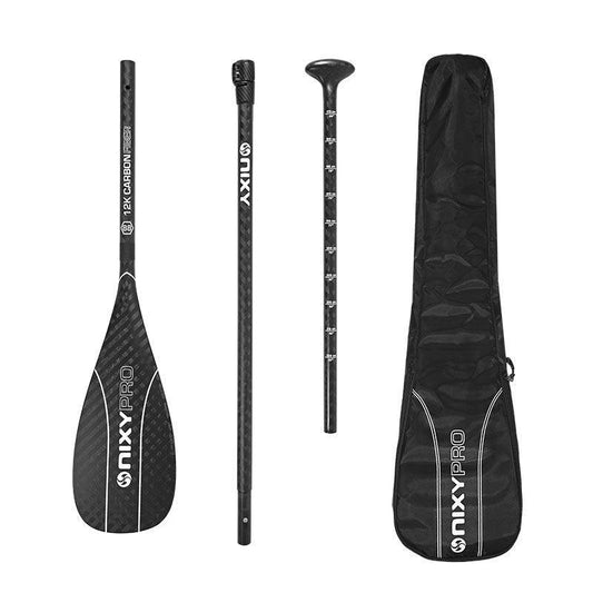 NIXY - 3-Piece Adjustable 100% 12K Carbon Fiber SUP Pro Paddle