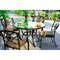 Darlee - Ten Star 5-Piece Patio Glass Top Dining Set with Cushions and 48'' Round Glass Top Dining Table - DL503-5PC-50C