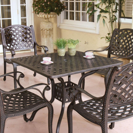 Darlee - Nassau 5-Piece Patio Dining Set with Cushions and 36'' Square Dining Table - DL13-5PC-30I