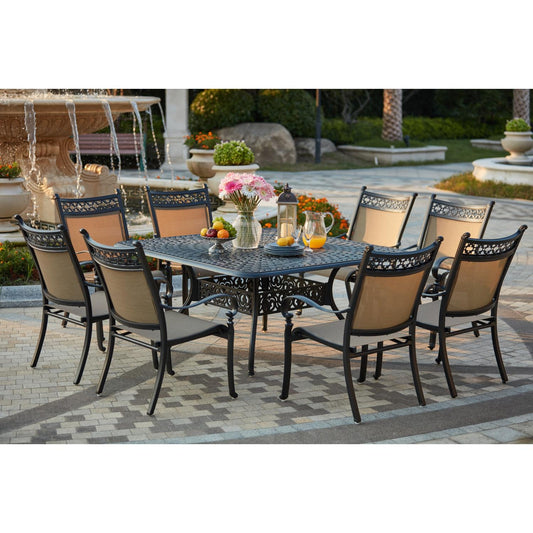 Darlee - Mountain View 9-Piece Patio Dining Set with 60'' Square Dining Table - 201610-9PC-60W