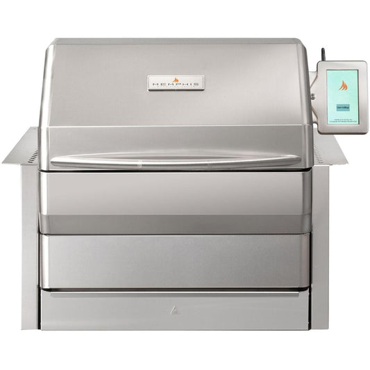 Memphis Grills - Pro ITC3 Wi-Fi Monitored 28-Inch 304 Stainless Steel Built-In Pellet Grill - VGB0001S
