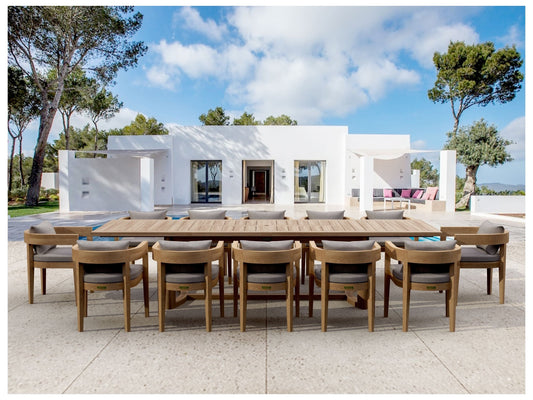 Anderson Teak - 13-pc Coronado Extension Outdoor Dining Set - SET-175