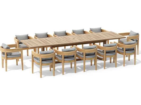 Anderson Teak - 13-pc Coronado Extension Outdoor Dining Set - SET-175