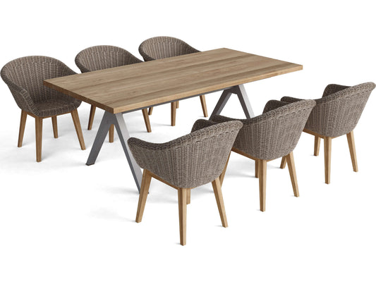 Anderson Teak - 7-pc Alura Padua Outdoor Dining Set - SET-39A