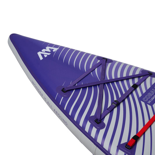 Aqua Marina - Coral Touring (Night Fade) - Touring iSUP, 3.5m/15cm, with carbon/fiberglass hybrid PASTEL paddle, coil leash and carry strap | BT-23CTPN