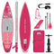 Aqua Marina - Coral Touring (Raspberry) - Touring iSUP, 3.5m/15cm, with carbon/fiberglass hybrid PASTEL paddle, coil leash and carry strap | BT-23CTPR