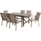 Mod Furniture - Mod Atlas 7 pc Tan Steel Modern Dining Set Tan | ATLASDN7PC-TAN