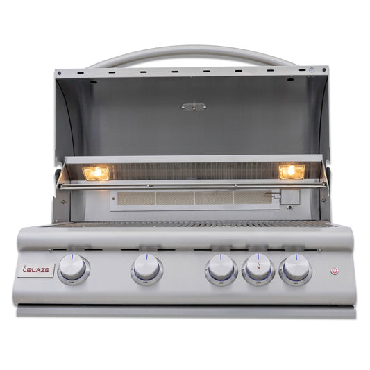 Blaze - 32" LTE+ 4-Burner Natural Gas Grill with Rear Burner and Lights