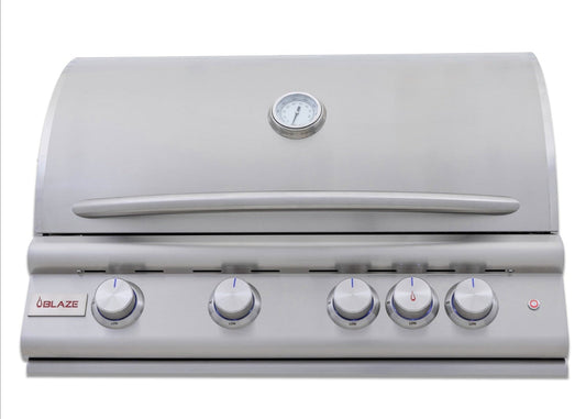 Blaze - 32" LTE+ 4-Burner Natural Gas Grill with Rear Burner and Lights