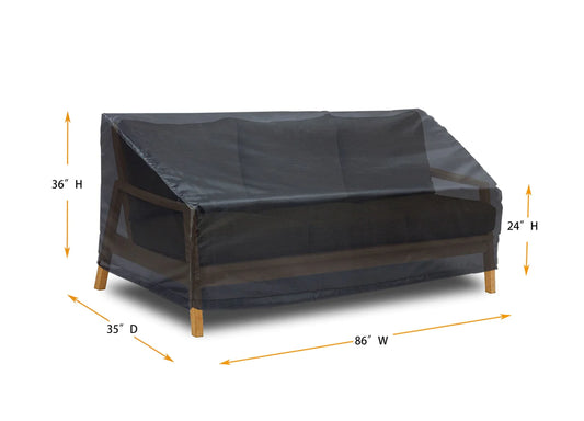 Shield - Sofa Large Cover - 86" W x 35" D x 24''/36" H - Mercury - COV-MC23W