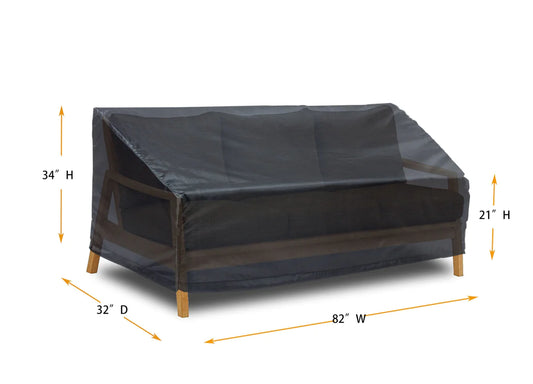 Shield - Sofa Small Cover - 82" W x 32" D x 21''/34" H - Mercury - COV-MC23