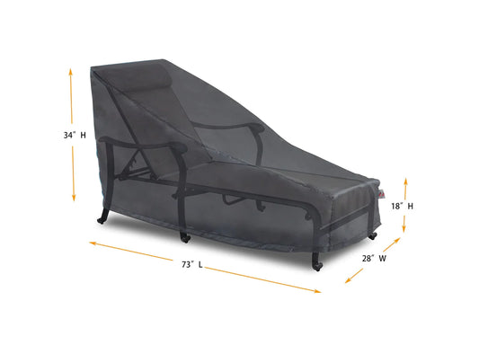 Shield - Chaise Lounge Cover - 73" L x 28" W x 18''/22.5"/37'' H - Mercury - COV-MOL73