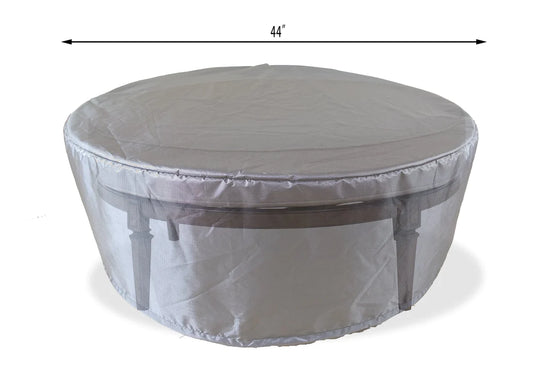 Shield - Ottoman Cover Round - 44" Dia x 28" H - Mercury - COV-MOO44
