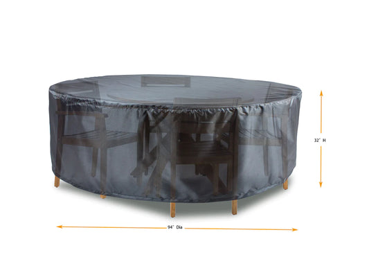 Shield - Dining Set Cover Round - 94''Dia x 32"H Gold - COV-GTR94