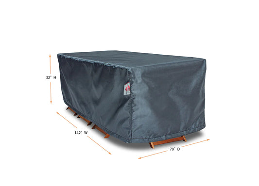 Shield - Dining Set Cover Rectangle - 142" W x 78" D x 37" H Gold - COV-GT14278