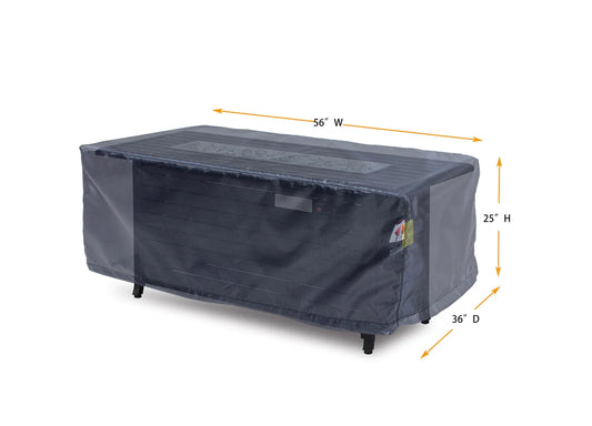 Shield - Rectangle Chat Table Cover - 56" W x 36" D x 25" H - Mercury - COV-MT5636