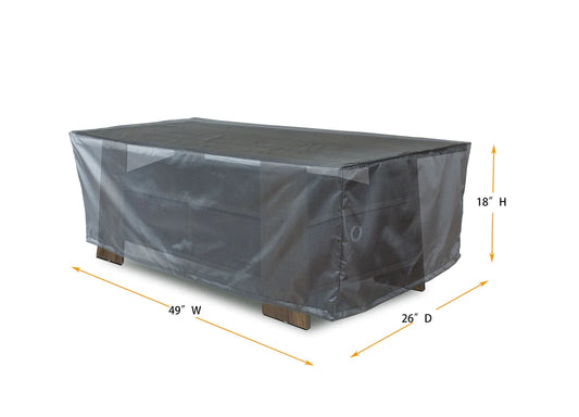 Shield - Coffee table Cover - 49" W x 26" D x 18" H - Mercury - COV-MTC48